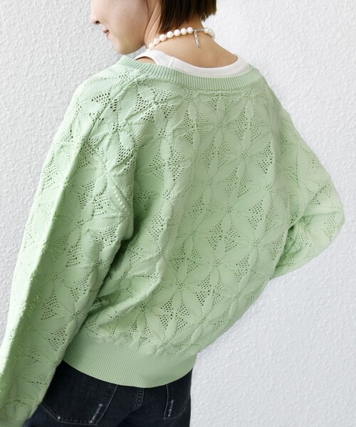 WEB限定】〈洗濯機可能〉2WAY フラワー ジャカード ハーフ ジップ プル