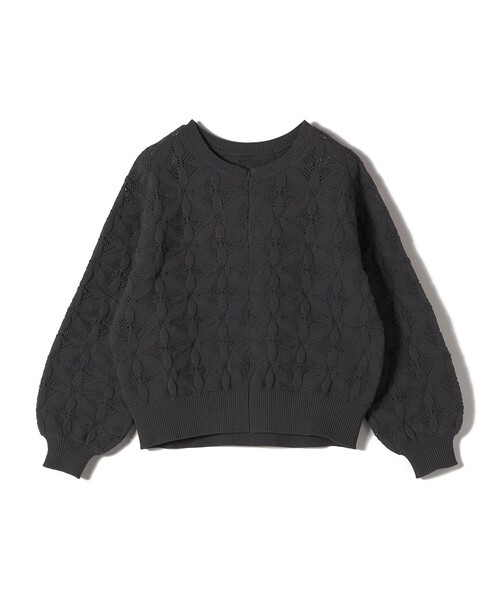 WEB限定】〈洗濯機可能〉2WAY フラワー ジャカード ハーフ ジップ プル