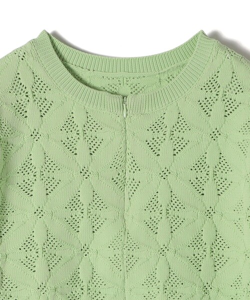 WEB限定】〈洗濯機可能〉2WAY フラワー ジャカード ハーフ ジップ プル