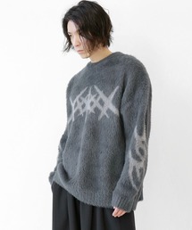 プレミアムフェザータッチ・ストリートニット モヘアニット シャギー