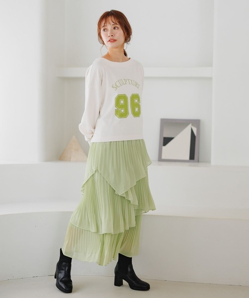 mysty woman（ミスティウーマン）の「ナンバーロゴスウェットプルオーバー  288690（スウェット・レディース・ネイビー/グレー/オフホワイト・FREE）」の8枚目の写真