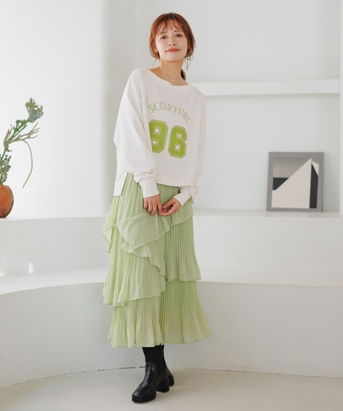 mysty woman（ミスティウーマン）の「ナンバーロゴスウェットプルオーバー  288690（スウェット・レディース・ネイビー/グレー/オフホワイト・FREE）」の9枚目の写真