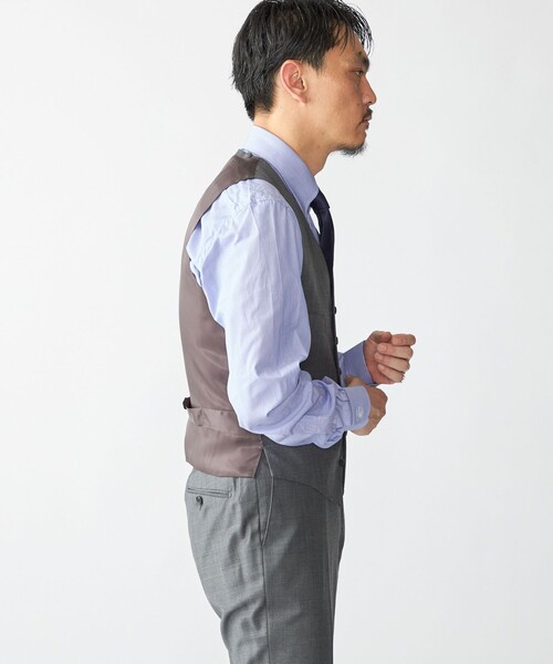 SHIPS（シップス）の「SHIPS: LORO PIANA FABRIC オーストラリス シャークスキン ベスト（ベスト・メンズ・グレー系その他・MEDIUM/LARGE）」の5枚目の写真
