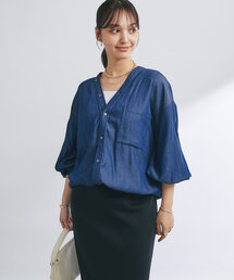 un dix cors | デニムカラーレスシャツ(シャツ/ブラウス)