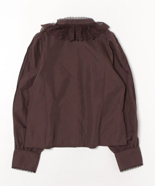 axes femme kawaii（アクシーズファムカワイイ）の「チュールレース衿ブラウス（シャツ/ブラウス・レディース・ホワイト/ブラウン/キナリ・MEDIUM）」の5枚目の写真