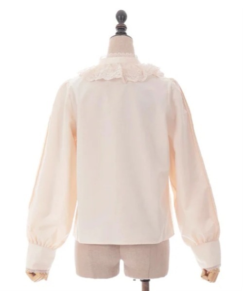 axes femme kawaii（アクシーズファムカワイイ）の「チュールレース衿ブラウス（シャツ/ブラウス・レディース・ホワイト/ブラウン/キナリ・MEDIUM）」の14枚目の写真