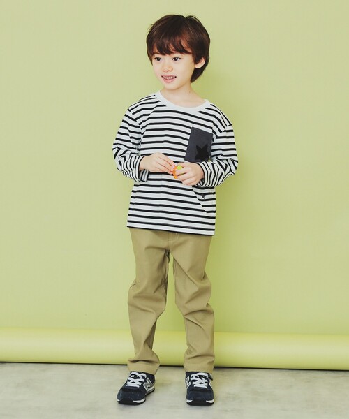 THE SHOP TK （ザ ショップ ティーケー ）の「【100-160】のびーるストレートパンツ/洗濯機OK（その他パンツ・キッズ・ブラック/オリーブ/ナチュラル/ライトグレー/ブラック系1/ネイビー系1・10/11/12/13/14/15 /16）」の8枚目の写真