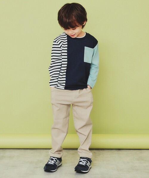 THE SHOP TK （ザ ショップ ティーケー ）の「【100-160】のびーるストレートパンツ/洗濯機OK（その他パンツ・キッズ・ブラック/オリーブ/ナチュラル/ライトグレー/ブラック系1/ネイビー系1・10/11/12/13/14/15 /16）」の11枚目の写真