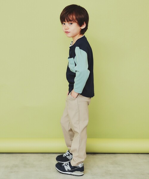 THE SHOP TK （ザ ショップ ティーケー ）の「【100-160】のびーるストレートパンツ/洗濯機OK（その他パンツ・キッズ・ブラック/オリーブ/ナチュラル/ライトグレー/ブラック系1/ネイビー系1・10/11/12/13/14/15 /16）」の12枚目の写真