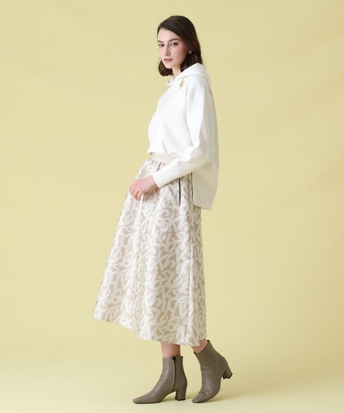 ANAYI(アナイ)の「スムースニットパーカー(その他トップス・レディース・オフホワイト/トップグレー・38/36)」の4枚目の写真