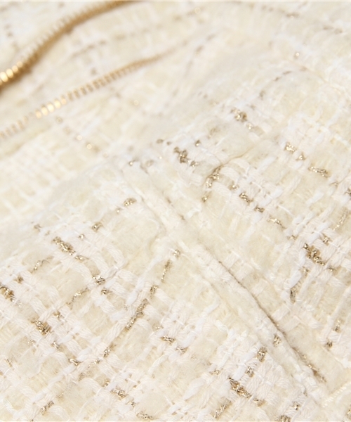 LIMITLESS LUXURY（リミットレスラグジュアリー）の「【and GIRL11月号掲載 】TWEED ウシロZIPショートパンツ◆（その他パンツ・レディース・ホワイト/ネイビー・36/38）」の7枚目の写真