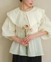 hinari | ビッグカラーペプラムブラウス(シャツ/ブラウス)