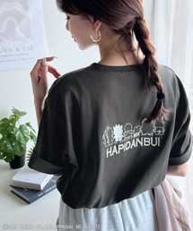 【Sanrio characters/サンリオキャラクターズ】人気キャラ大集合!はぴだんぶいバック刺繍ビッグTシャツ(半袖)