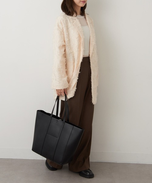 ＆MyuQ（アンドミューク）の「【＆MyuQ】HOLLY トートバッグ A4サイズ収納可能（トートバッグ・レディース・ブラック/キャメル・FREE）」の19枚目の写真