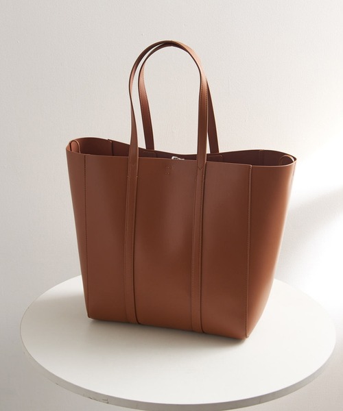 極美品 アンドミューク &MyuQ トートバッグ 大容量 A4収納可 ブラウン セール】【＆MyuQ】HOLLY トートバッグ A4サイズ収納可能（トート