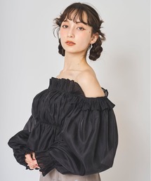 31 Sons de mode | ラインストーンオフショルオーガンブラウス(シャツ/ブラウス)