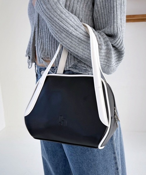Heather（ヘザー）の「パイピングミニボストンBAG　319882（ボストンバッグ・レディース・ブラック/レッド・ONE SIZE）」の11枚目の写真