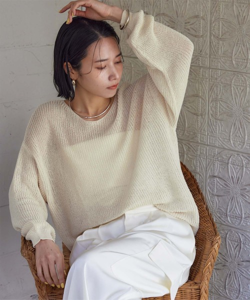 SOLED’ORO ニット 立体 サイズL グリーン　刺繍　幾何学的 SOLED'ORO ニット 立体 サイズL グリーン 刺繍 幾何学的 - メルカリ