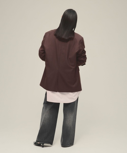 eL（エル）の「【eL】Handsome Jacket/290325（テーラードジャケット・レディース・ブラック/ブラウン・FREE）」の8枚目の写真