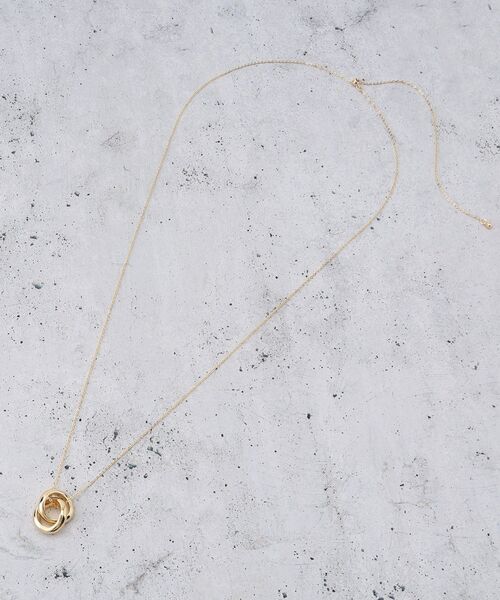 THE SHOP TK (ザ ショップ ティーケー )の「◆ダブルリングネックレス(ネックレス・レディース・ゴールド/シルバー・00)」の4枚目の写真