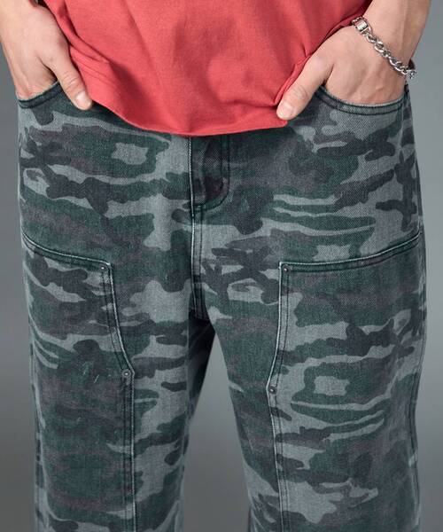 sqnz（エスキュンズ）】sqnz double knee pants / パンツ カモ リアル