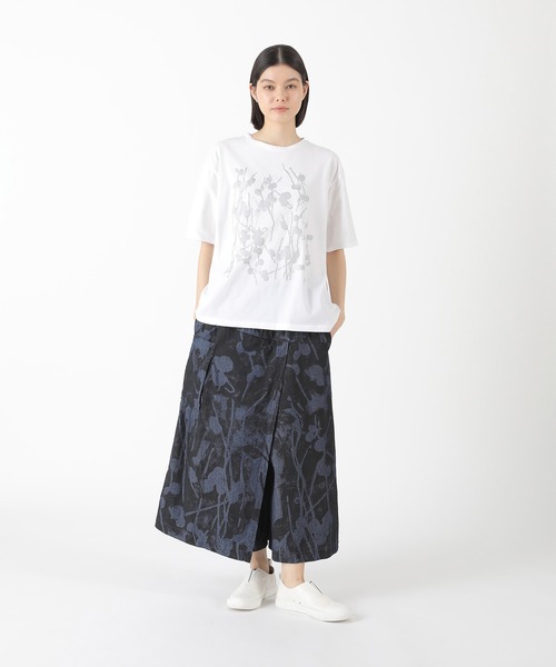 Plantation（プランテーション）の「ステムフラワーT / Tシャツ / S（Tシャツ/カットソー・レディース・ネイビー/ホワイト/ライトグレー・M size/L size）」の8枚目の写真