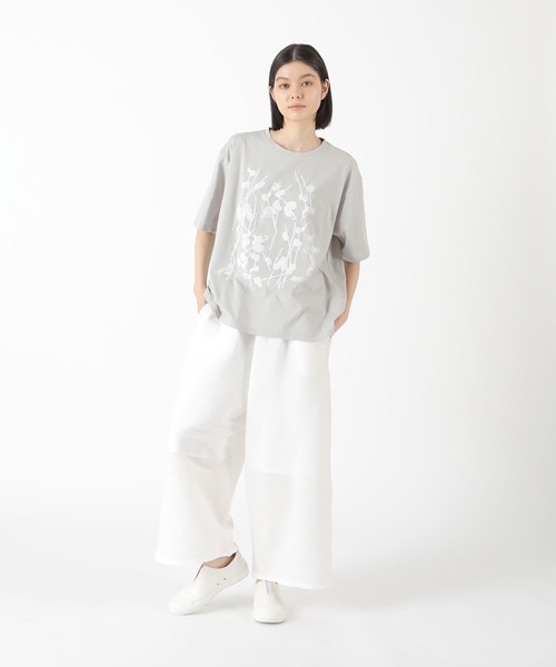 Plantation（プランテーション）の「ステムフラワーT / Tシャツ / S（Tシャツ/カットソー・レディース・ネイビー/ホワイト/ライトグレー・M size/L size）」の11枚目の写真