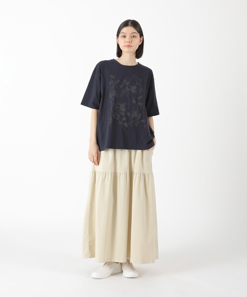 Plantation（プランテーション）の「ステムフラワーT / Tシャツ / S（Tシャツ/カットソー・レディース・ネイビー/ホワイト/ライトグレー・M size/L size）」の13枚目の写真