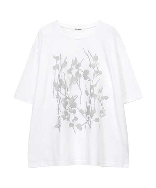 Plantation（プランテーション）の「ステムフラワーT / Tシャツ / S（Tシャツ/カットソー・レディース・ネイビー/ホワイト/ライトグレー・M size/L size）」の14枚目の写真