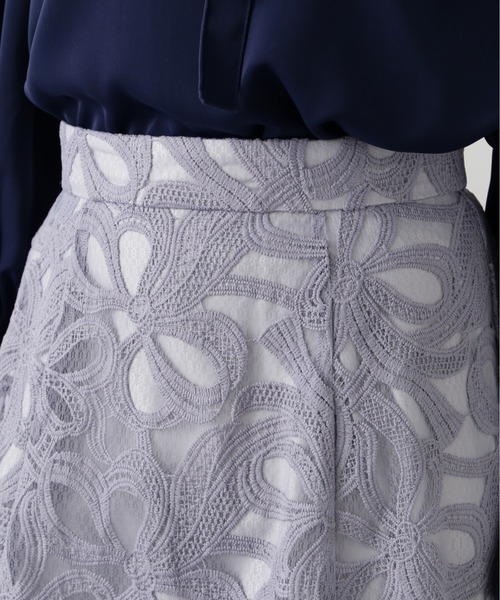 PROPORTION BODY DRESSING（プロポーションボディドレッシング）の「リボンチュールフレアスカート / 1215120302（スカート・レディース・ホワイト系その他/ブルー/ブラック・SMALL/MEDIUM/X-SMALL）」の12枚目の写真