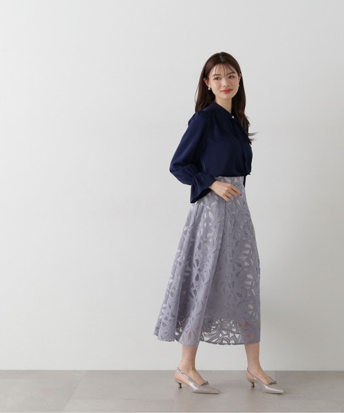 PROPORTION BODY DRESSING（プロポーションボディドレッシング）の「リボンチュールフレアスカート / 1215120302（スカート・レディース・ホワイト系その他/ブルー/ブラック・SMALL/MEDIUM/X-SMALL）」の17枚目の写真