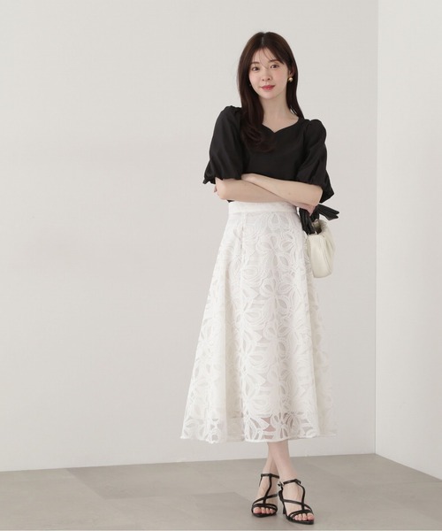 PROPORTION BODY DRESSING（プロポーションボディドレッシング）の「リボンチュールフレアスカート / 1215120302（スカート・レディース・ホワイト系その他/ブルー/ブラック・SMALL/MEDIUM/X-SMALL）」の9枚目の写真