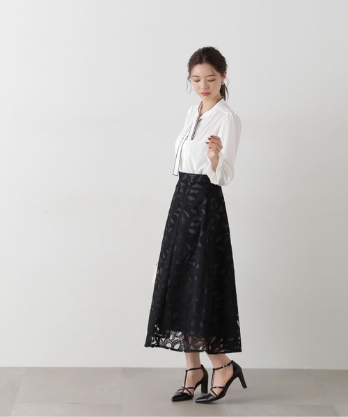 PROPORTION BODY DRESSING（プロポーションボディドレッシング）の「リボンチュールフレアスカート / 1215120302（スカート・レディース・ホワイト系その他/ブルー/ブラック・SMALL/MEDIUM/X-SMALL）」の5枚目の写真