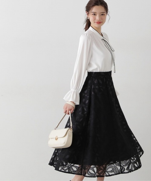 PROPORTION BODY DRESSING（プロポーションボディドレッシング）の「リボンチュールフレアスカート / 1215120302（スカート・レディース・ホワイト系その他/ブルー/ブラック・SMALL/MEDIUM/X-SMALL）」の6枚目の写真