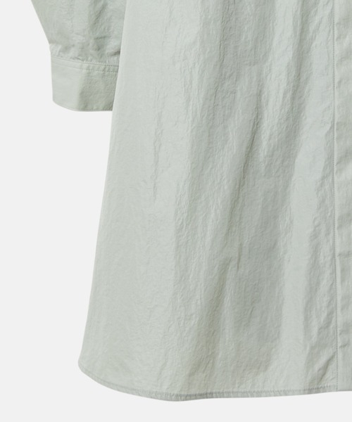 LE CIEL BLEU(ルシェルブルー)の「ナイロンレザーシャツドレス / Nylon Lether Shirts Dress(ワンピース・レディース・ブラック/オレンジ/ライトグリーン・36)」の11枚目の写真