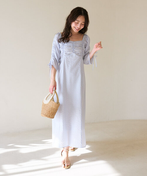 La boutique BonBon シアードッキングドロストスリーブワンピース シアードッキングドロストスリーブワンピース | La boutique