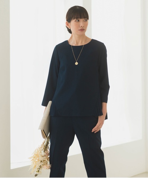 Rebloom(リブルーム Rebloom Reb loom)の「【洗える/セレモニースーツ/セットアップ対応】バックプリーツトップス 単品(シャツ/ブラウス・レディース・ネイビー/ベージュ/ブラック・L/M/S)」の21枚目の写真