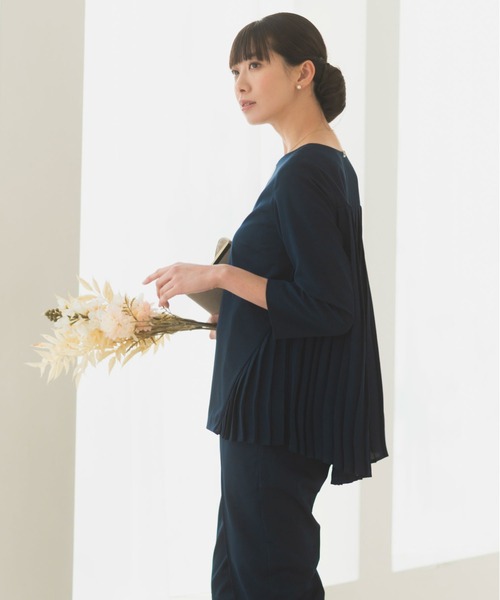 Rebloom(リブルーム Rebloom Reb loom)の「【洗える/セレモニースーツ/セットアップ対応】バックプリーツトップス 単品(シャツ/ブラウス・レディース・ネイビー/ベージュ/ブラック・L/M/S)」の22枚目の写真