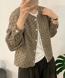 ノーカラージャケット（ドット柄）ファッション通販 - ZOZOTOWN