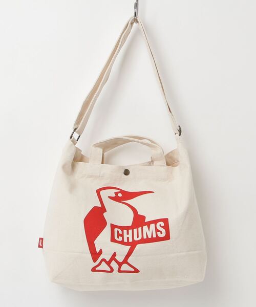 CHUMS(チャムス)の「【CHUMS】 Booby Canvas Shoulder ブービーキャンバスショルダー(ショルダーバッグ・メンズ・その他/ブラック×ホワイト/レッド・FREE)」の5枚目の写真