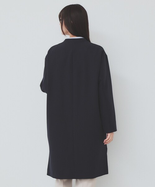 index（インデックス）の「ストレッチノーカラーコート【洗濯機洗い可/イージーアイロン】（ノーカラーコート・レディース・ライトグレー/ネイビー/ナチュラル・36/42/38/40）」の11枚目の写真