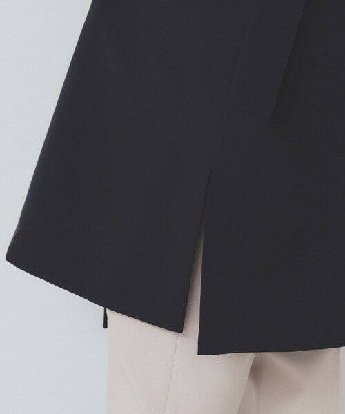 index（インデックス）の「ストレッチノーカラーコート【洗濯機洗い可/イージーアイロン】（ノーカラーコート・レディース・ライトグレー/ネイビー/ナチュラル・36/42/38/40）」の15枚目の写真