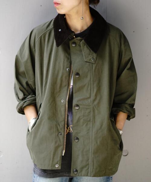 Barbour(バブアー)の「BARBOUR (バブアー) TRANSPORT/ピーチスキン コットン ショートレングスブルゾン(ブルゾン・レディース・その他10/ベージュ・38/36)」の21枚目の写真