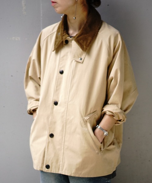 Barbour(バブアー)の「BARBOUR (バブアー) TRANSPORT/ピーチスキン コットン ショートレングスブルゾン(ブルゾン・レディース・その他10/ベージュ・38/36)」の15枚目の写真