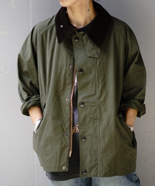 Barbour(バブアー)の「BARBOUR (バブアー) TRANSPORT/ピーチスキン コットン ショートレングスブルゾン(ブルゾン・レディース・その他10/ベージュ・38/36)」の12枚目の写真