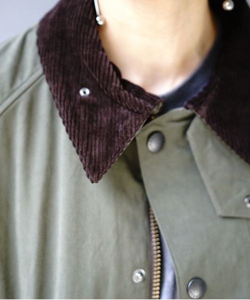 Barbour(バブアー)の「BARBOUR (バブアー) TRANSPORT/ピーチスキン コットン ショートレングスブルゾン(ブルゾン・レディース・その他10/ベージュ・38/36)」の11枚目の写真