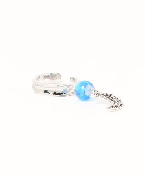 チャイハネ（チャイハネ）の「【チャイハネ】ホタル玉ムーンMEN'Sイヤーカフ（イヤーカフ・メンズ・ブラック/ホワイト・FREE）」の6枚目の写真