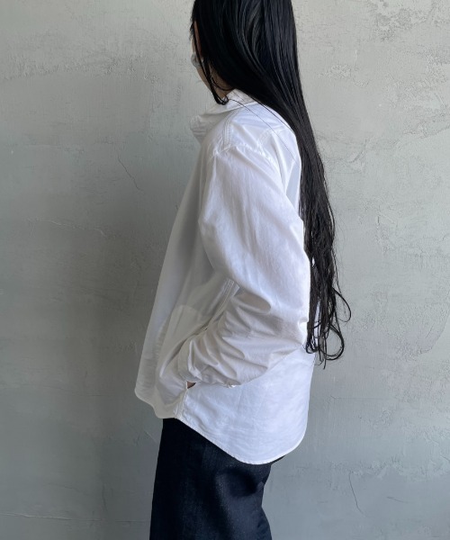 DANTON（ダントン）の「[DANTON/ダントン] ラウンドカラー オックスフォードプルオーバーシャツ(無地)（シャツ/ブラウス・レディース・ホワイト/ライトベージュ・34/36/38）」の6枚目の写真