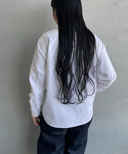 DANTON（ダントン）の「[DANTON/ダントン] ラウンドカラー オックスフォードプルオーバーシャツ(無地)（シャツ/ブラウス・レディース・ホワイト/ライトベージュ・34/36/38）」の7枚目の写真