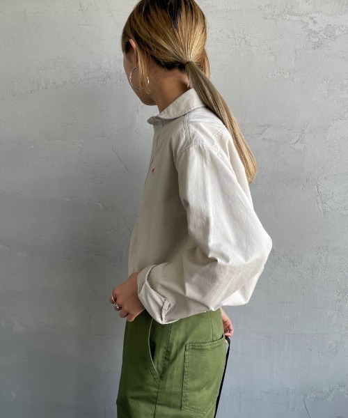 DANTON（ダントン）の「[DANTON/ダントン] ラウンドカラー オックスフォードプルオーバーシャツ(無地)（シャツ/ブラウス・レディース・ホワイト/ライトベージュ・34/36/38）」の21枚目の写真